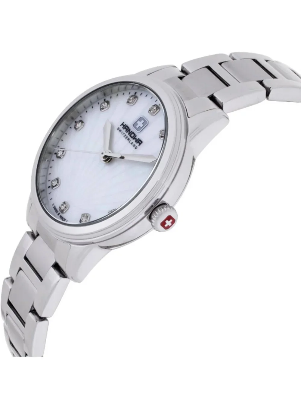 NWT Hanowa Canova Quartz White Mother of Pearl Dial Ladies Watch